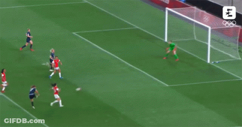 A Soccer Game Is Being Played In The Tokyo 2020 Olympics GIF