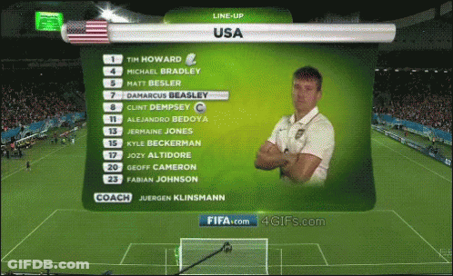 A Soccer Game Is Being Played In The Usa And The Coach Is Juergen Klinsmann GIF