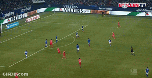 A Soccer Game Is Being Played On A Bollen.tv Screen GIF