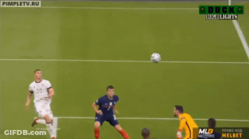 A Soccer Game Is Being Played On A Duck Highlights Channel GIF
