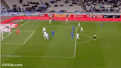 A Soccer Game Is Being Played On A Field With A Flowplayer Watermark GIF