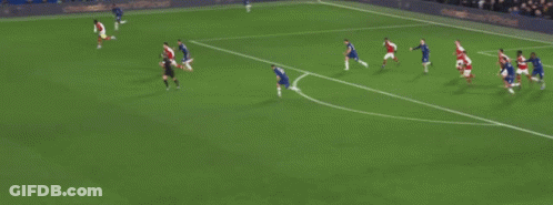 A Soccer Game Is Being Played On A Field With A Sign That Says Every Game GIF