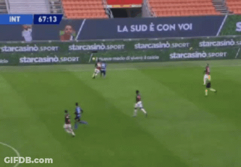 A Soccer Game Is Being Played On A Field With A2a Advertisements GIF