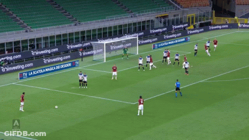 A Soccer Game Is Being Played On A Field With Advertisements For Investing.com On The Sidelines GIF