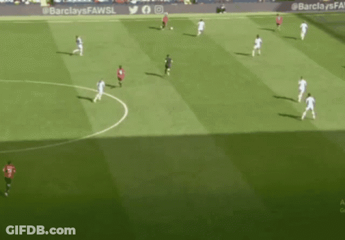 A Soccer Game Is Being Played On A Field With Barclays Fawsl Written On The Sidelines GIF