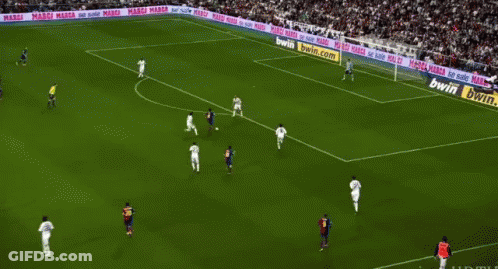 A Soccer Game Is Being Played On A Field With Bwin.com Advertisements On The Sidelines GIF