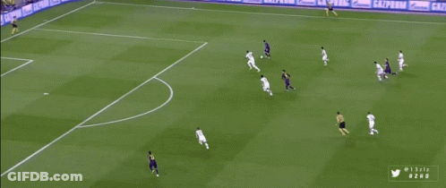 A Soccer Game Is Being Played On A Field With Gazprom Advertisements GIF