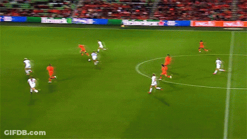 A Soccer Game Is Being Played On A Field With Heineken Ads On The Sidelines GIF