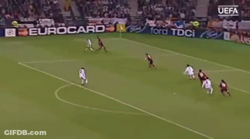 A Soccer Game Is Being Played On A Field With Mastercard Advertisements GIF