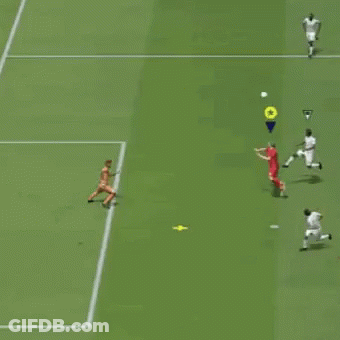 A Soccer Game Is Being Played On A Field With The Goalie Wearing Number 13 GIF