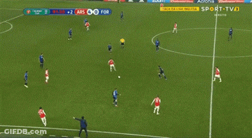 A Soccer Game Is Being Played On A Sports Tv Channel GIF
