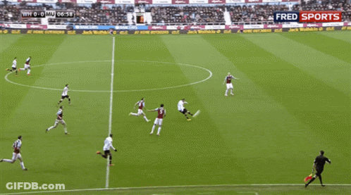 A Soccer Game Is Being Played On Fred Sports GIF