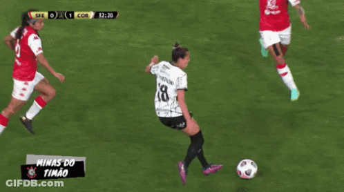 A Soccer Game Is Being Played On Minas Do Timão GIF