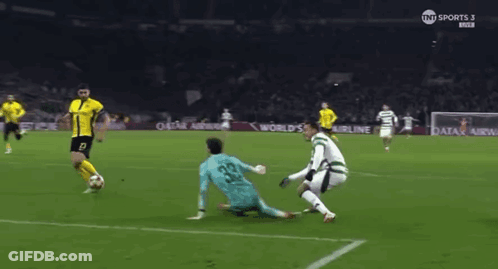 A Soccer Game Is Being Played On Tnt Sports 3 GIF