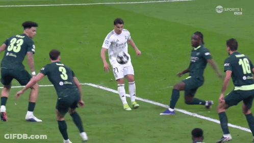 A Soccer Game Is Being Played On Tnt Sports GIF