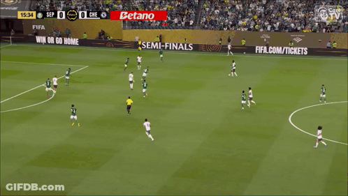 A Soccer Game Is Being Played With A Score Of 0-0 GIF