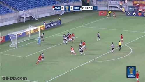 A Soccer Game Is Being Played With A Score Of 0 To 0 GIF