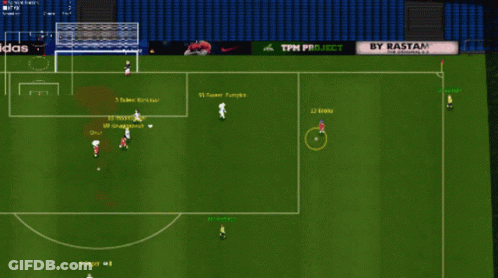 A Soccer Game Is Being Played With Ads For Adidas And Tpm Project On The Sidelines GIF
