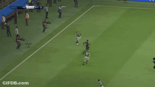 A Soccer Game Is Being Played With Players Wearing Numbers 23 And 30 GIF