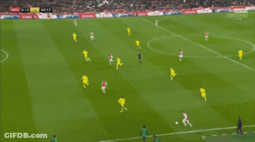 A Soccer Game Is Being Played With The Score 0-0 GIF