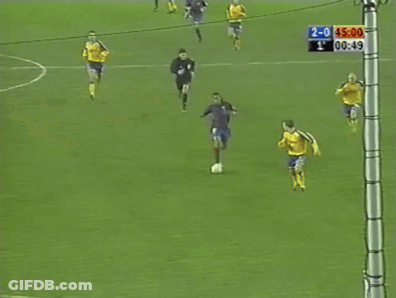 A Soccer Game Is Being Played With The Score 2-0 GIF