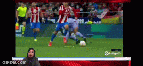 A Soccer Game Is Being Shown Live On Laligatv GIF