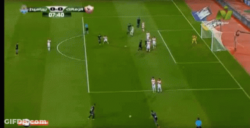 A Soccer Game Is Being Shown On A Tv Screen GIF