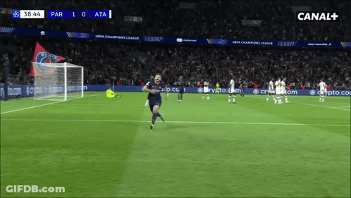 A Soccer Game Is Being Shown On Canal Plus GIF