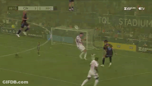 A Soccer Game Is Being Shown On Tcl TV GIF