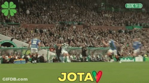 A Soccer Game Is Sponsored By Celtic Tv And Jota GIF