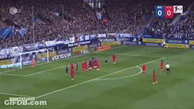 A Soccer Game Is Underway With A Score Of 0 To 1 GIF