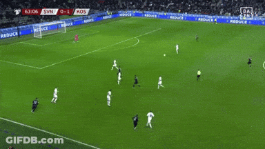 A Soccer Game Is Underway With Ads For Reuse GIF