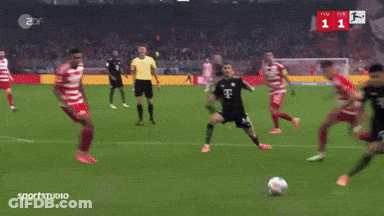 A Soccer Game Is Underway With The Score 1 To 1 GIF
