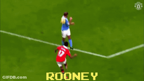 A Soccer Game With The Name Rooney On The Bottom Right GIF