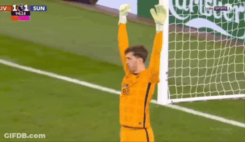 A Soccer Goalie Celebrates A Goal During A Live Soccer Match GIF