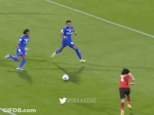 A Soccer Goalie Is Laying On The Ground In Front Of A Goal With A Twitter Logo In The Corner GIF