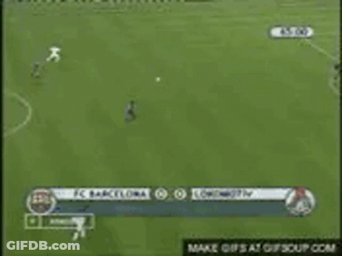 A Soccer Goalie Is Trying To Stop A Ball From Going Into The Goal . GIF