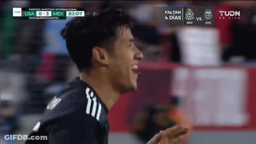 A Soccer Player Celebrates A Goal During A Game Between Usa And Mexico GIF