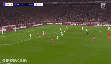 A Soccer Player Celebrates A Goal During A Game Sponsored By Catar GIF