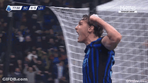 A Soccer Player Celebrates A Goal During A Match GIF