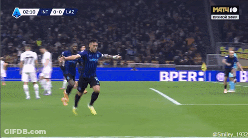 A Soccer Player Celebrates A Goal During A Match GIF