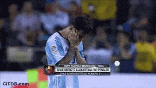 A Soccer Player Covering His Face With His Hands During A Soccer Game GIF