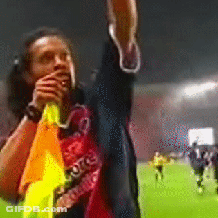 A Soccer Player Holds Up His Arm In The Air While Wearing A Jersey That Says ' Force ' On It GIF