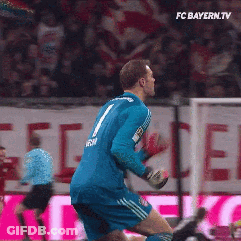 A Soccer Player In A Blue Jersey With The Number 1 On The Back GIF