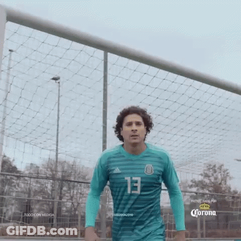 A Soccer Player In A Blue Jersey With The Number 13 On It GIF
