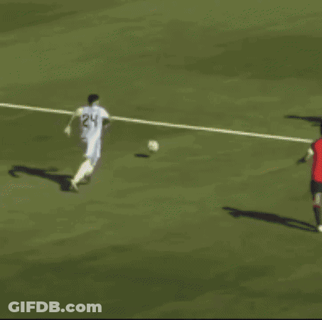 A Soccer Player In A Blue Jersey With The Number 2 On It GIF