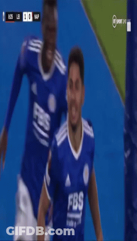 A Soccer Player In A Blue Jersey With The Number 22 On The Front GIF