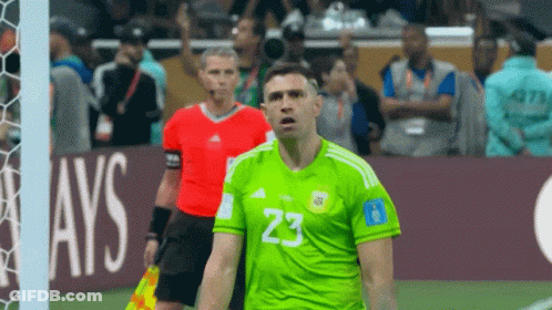 A Soccer Player In A Green Jersey With The Number 23 On It GIF