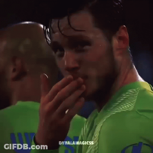 A Soccer Player In A Green Jersey With The Word Dybalamagicss At The Bottom GIF