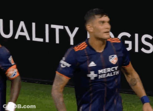 A Soccer Player In A Mercy Health Jersey GIF